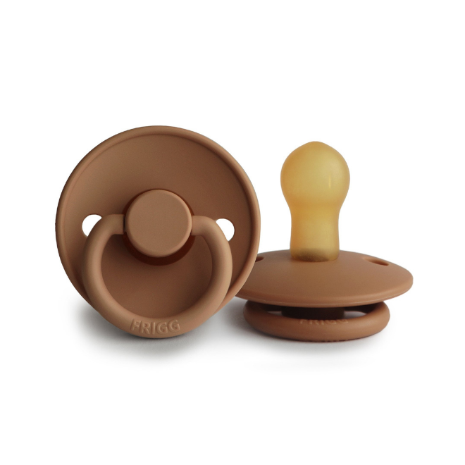 FRIGG Natural Rubber Baby Pacifier in Gorgeous Cappuccino shade | Sweet Tots NZ
